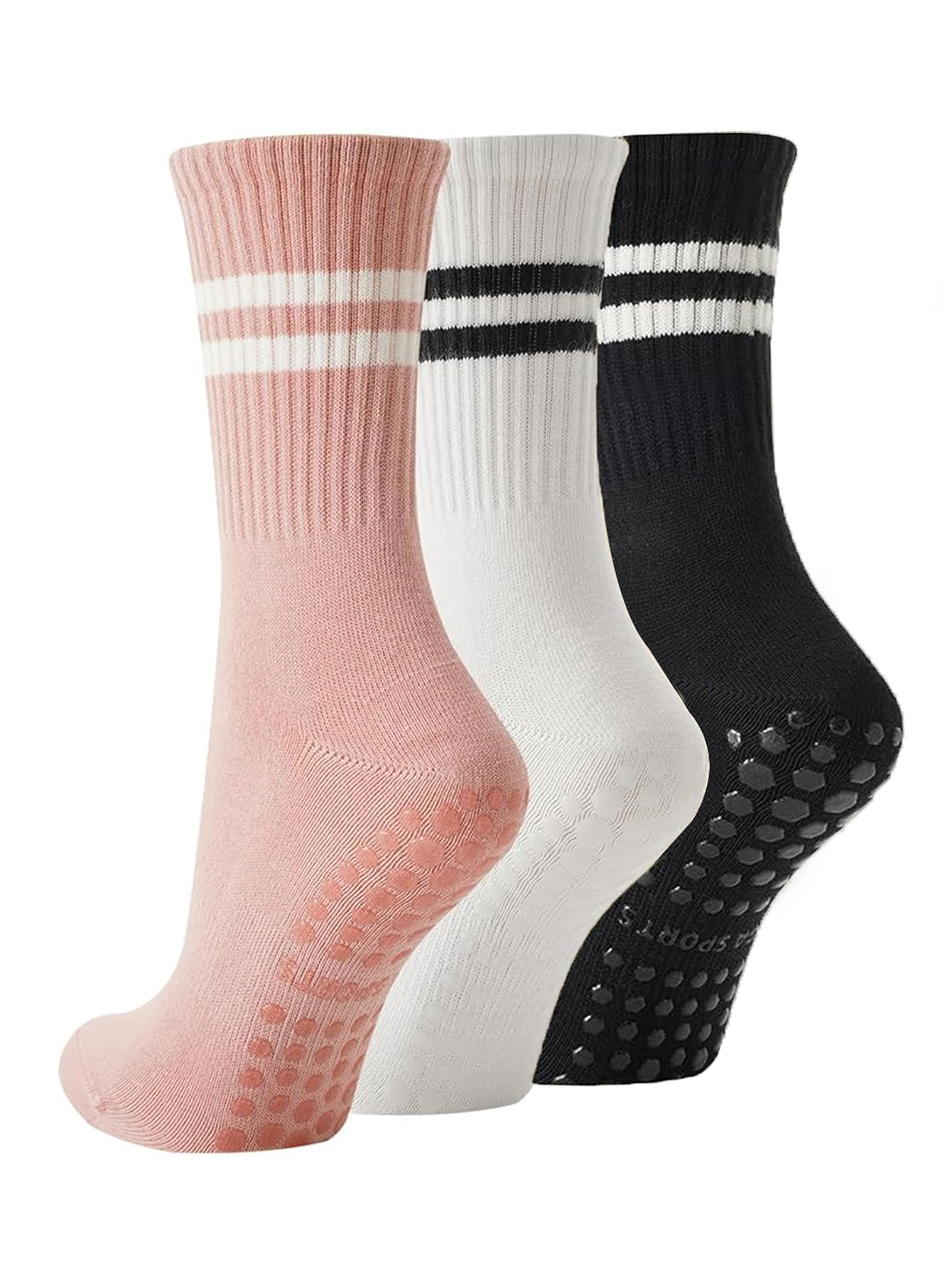 Pilates Yoga Grip Socks - 3 пары носков для йоги, нескользящие