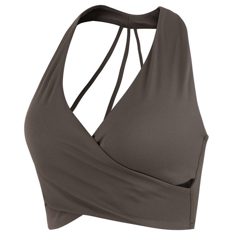 Pilates Yoga Wear - Женский цельный спортивный топ-майка с открытой