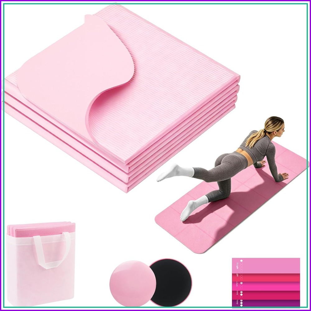Pilates Yoga Mat Thickness - Складной коврик для йоги с эспандерами