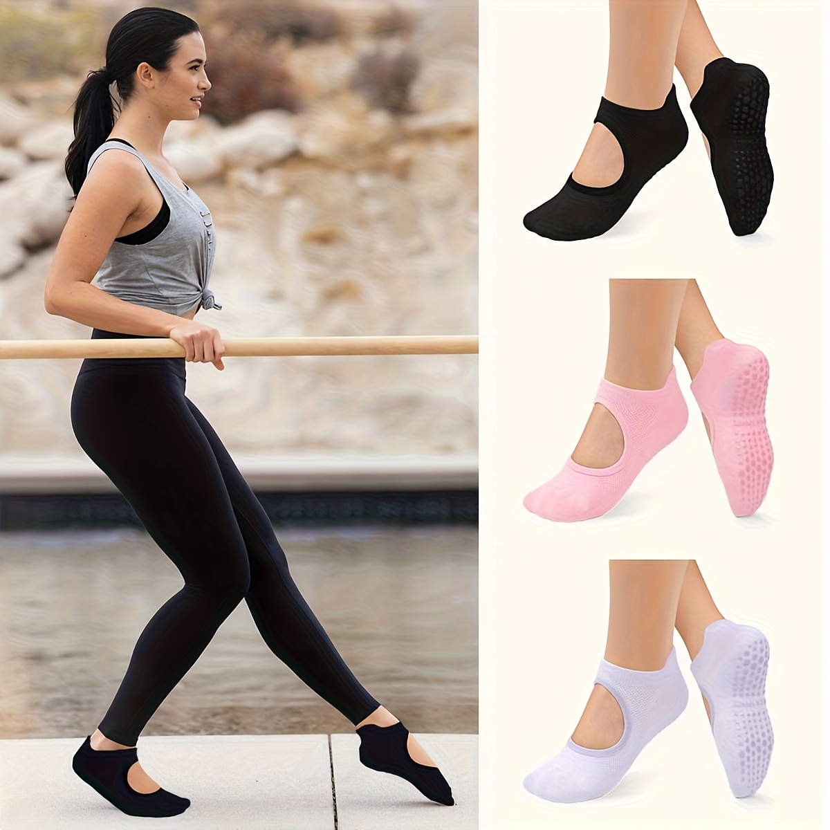 Нескользящие женские носки для – обзор и цена Pilates Yoga Barre